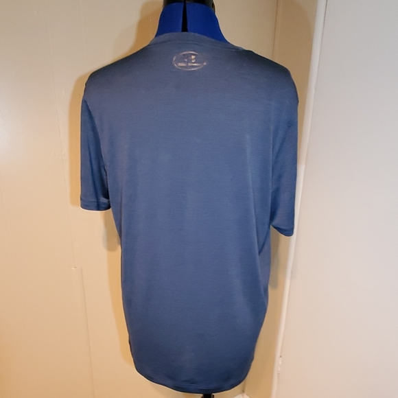 Under Armour Teal V-Neck Heat Gear Shirt - Picture 3 of 5